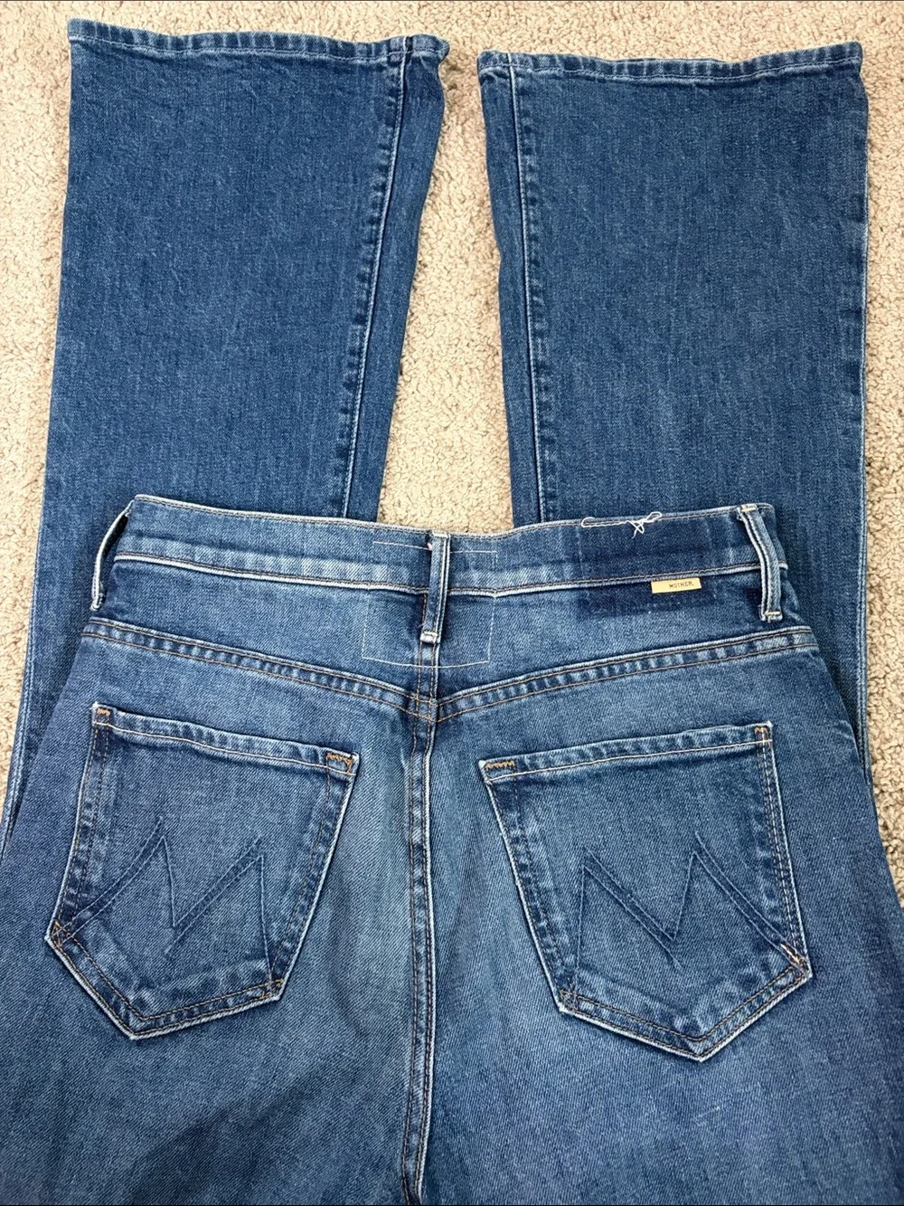 Mother Superior High-Waisted Weekender Skimp Flare Jeans Perfectly Imperfect 26